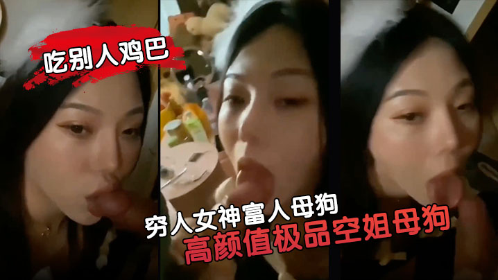 穷人女神富人母狗！高颜值极空姐被富佬爆操内射