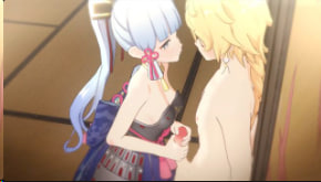 Ayaka×Aether淫乱动画 爆操巨乳内射