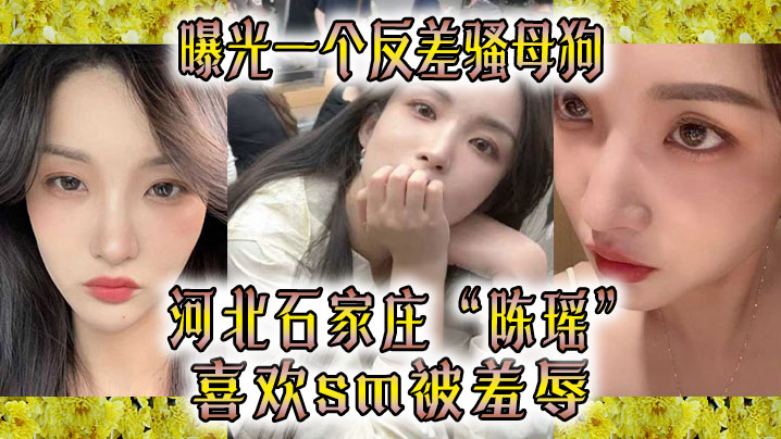 石家庄陈瑶：人前女神人后骚母狗，SM羞辱调教全记录